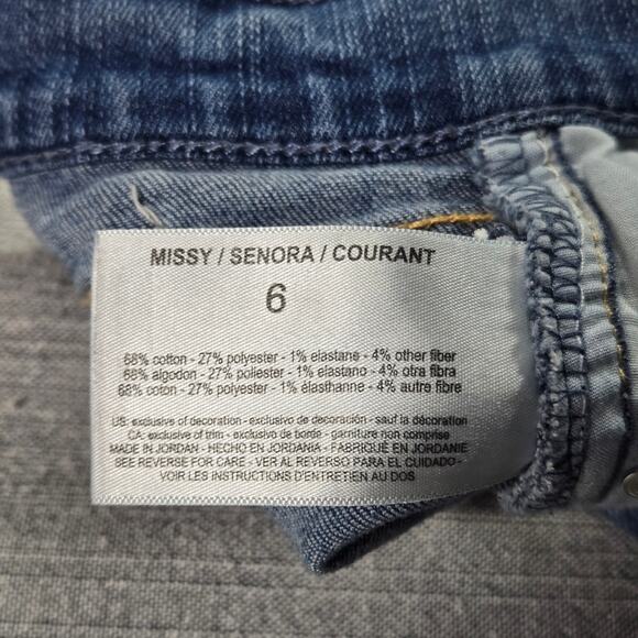 Vintage American Blues Women Sz 6 Embroidered Floral Denim Shorts Spring Summer - Picture 7 of 10